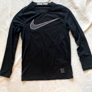 Nike Pro Boys’ Dri-Fit Black Long Sleeve Shirt size Med